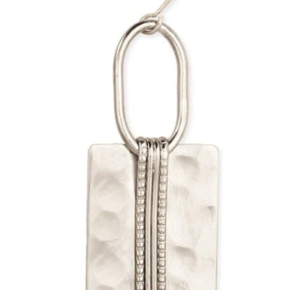 Silver Wrapped Bar Earrings - Picture 2 of 2